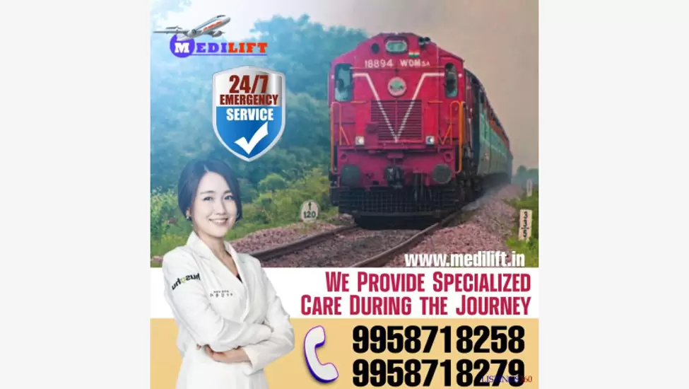 Medilift Train Ambulance Service in Delhi with All the Necessary Medical Facilities