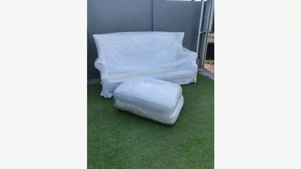 R5,400 Large wingback slip cover couch