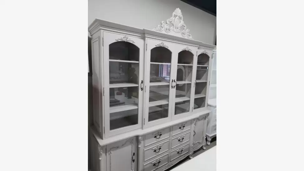 R22,000 NEW FRENCH STYLE WALL UNIT WITH GLASS DOORS