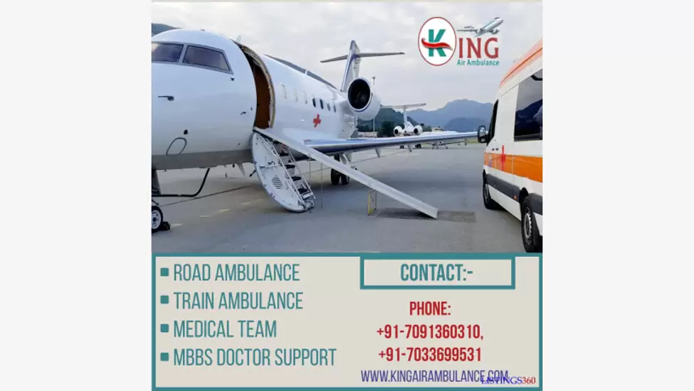 Book Air Ambulance Service in Bagdogra by King with the Fastest Transportation