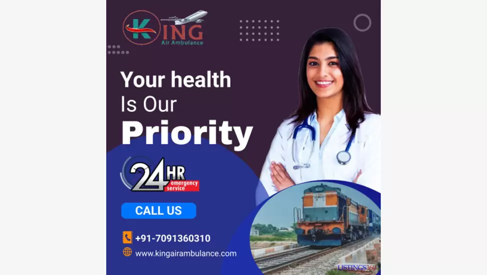 King Train Ambulance in Patna with Well-Experienced Healthcare Crew