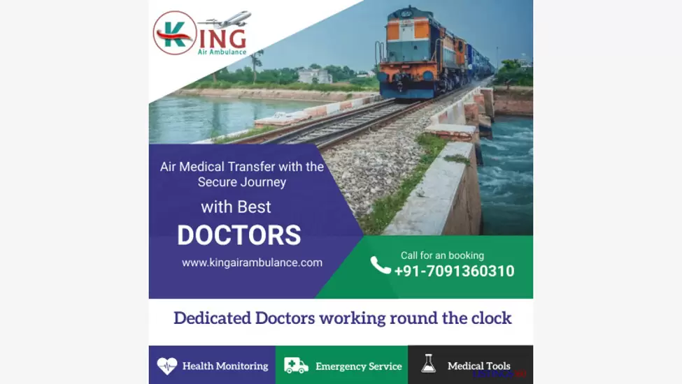 King Train Ambulance in Ranchi with a Highly Specialized Medical Crew